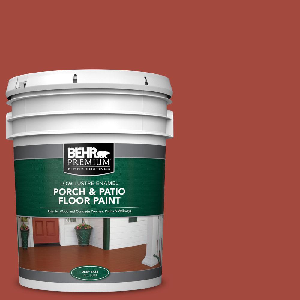 Behr Premium 5 Gal 170d 7 Farmhouse Red Low Lustre Enamel