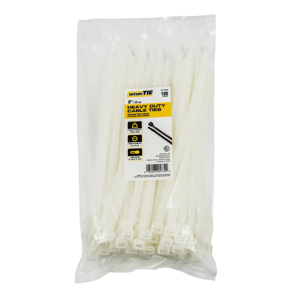 Commercial Electric 8 in. Cable Tie Natural (1000Pack)GT200ST