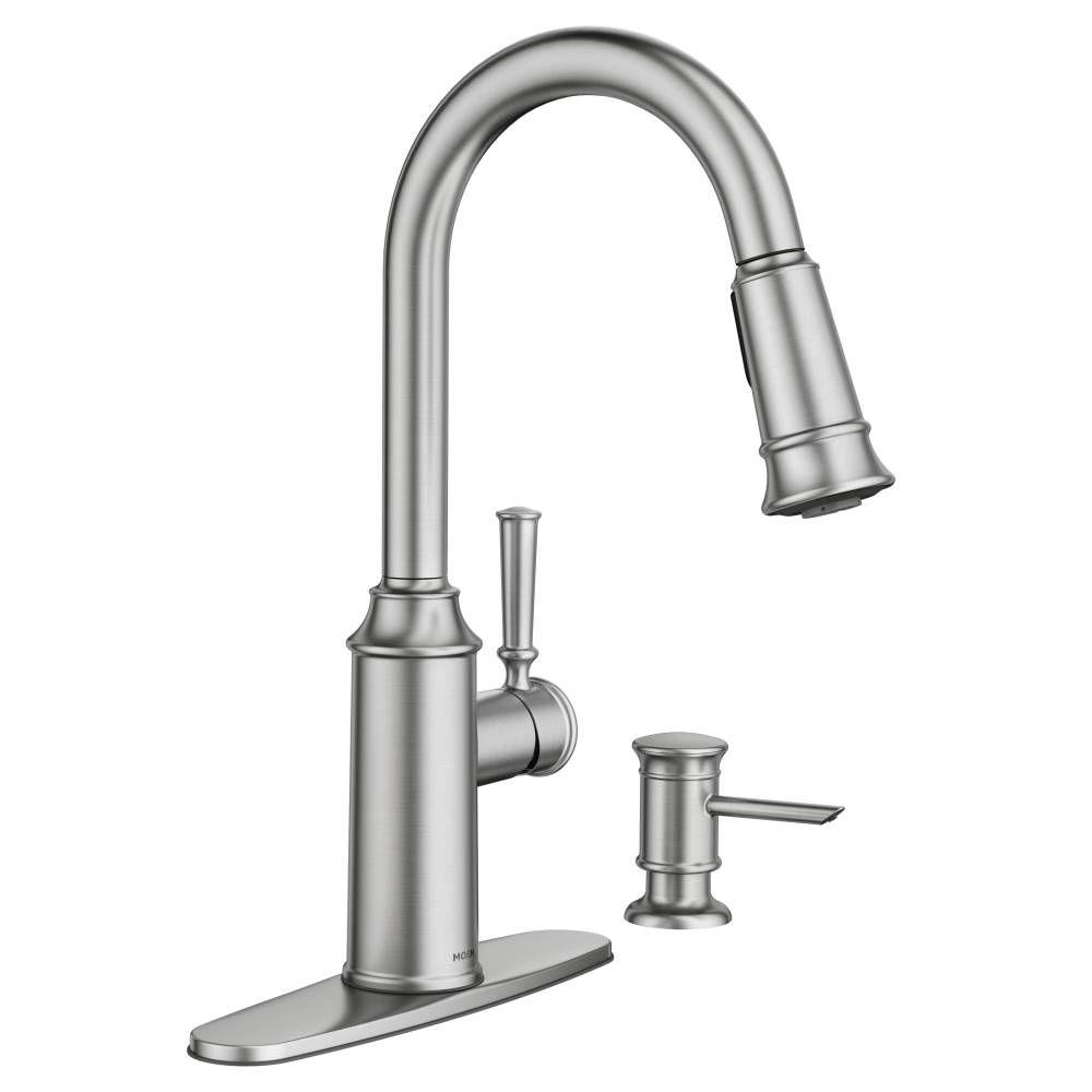 MOEN Glenshire Single-Handle Pull-Down Sprayer Kitchen ...