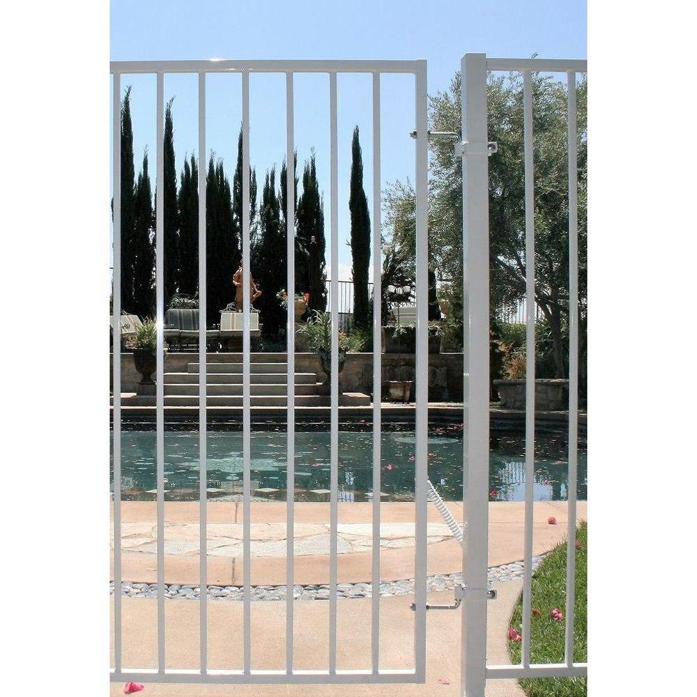 Us Door Fence 2 In X 2 In X 6 5 Ft Navajo White Metal Fence