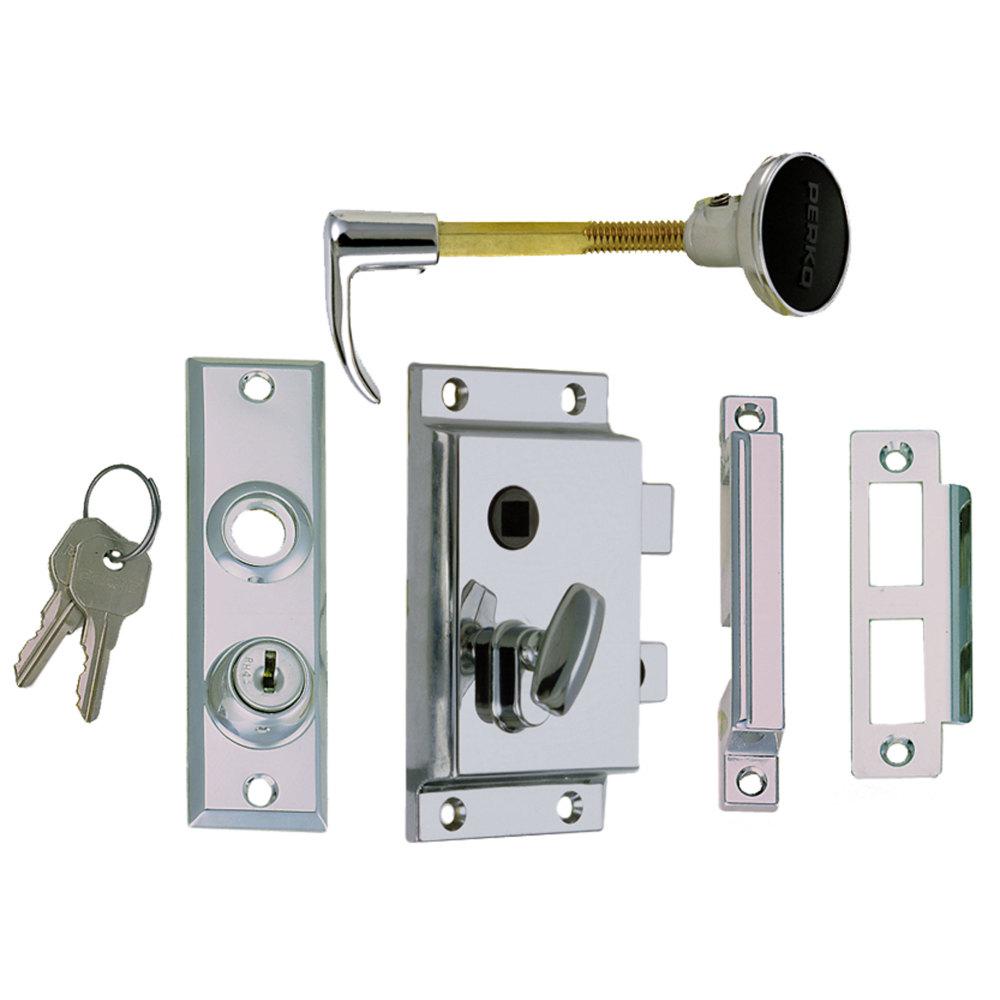 Perko Rim Lock Set Reverse With Flush Strike 0919dp0chr The Home