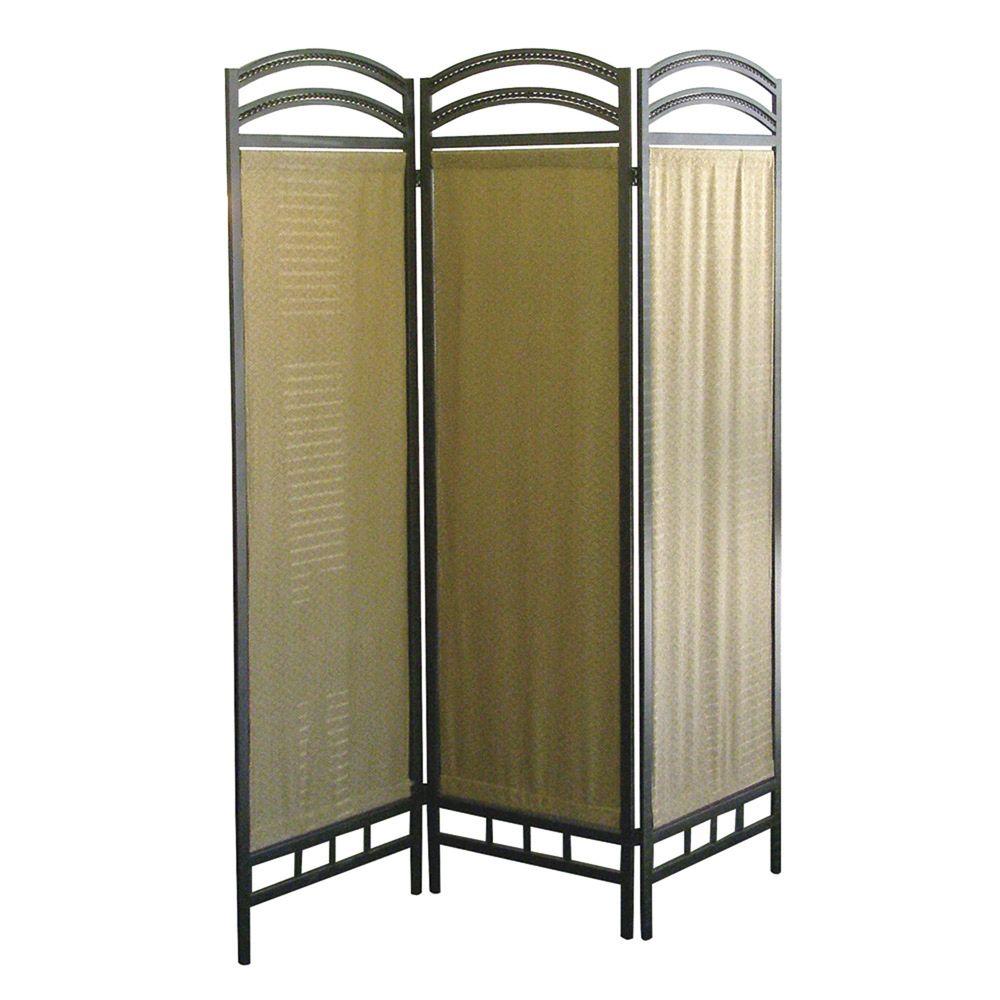 6 ft. Pewter 3Panel Room DividerR860 The Home Depot