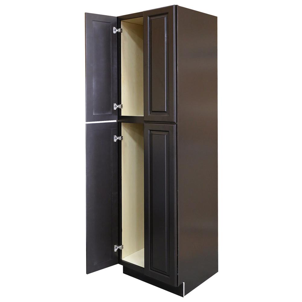 Lifeart Cabinetry La Newport Assembled 30x90x24 In 4 Door Wall