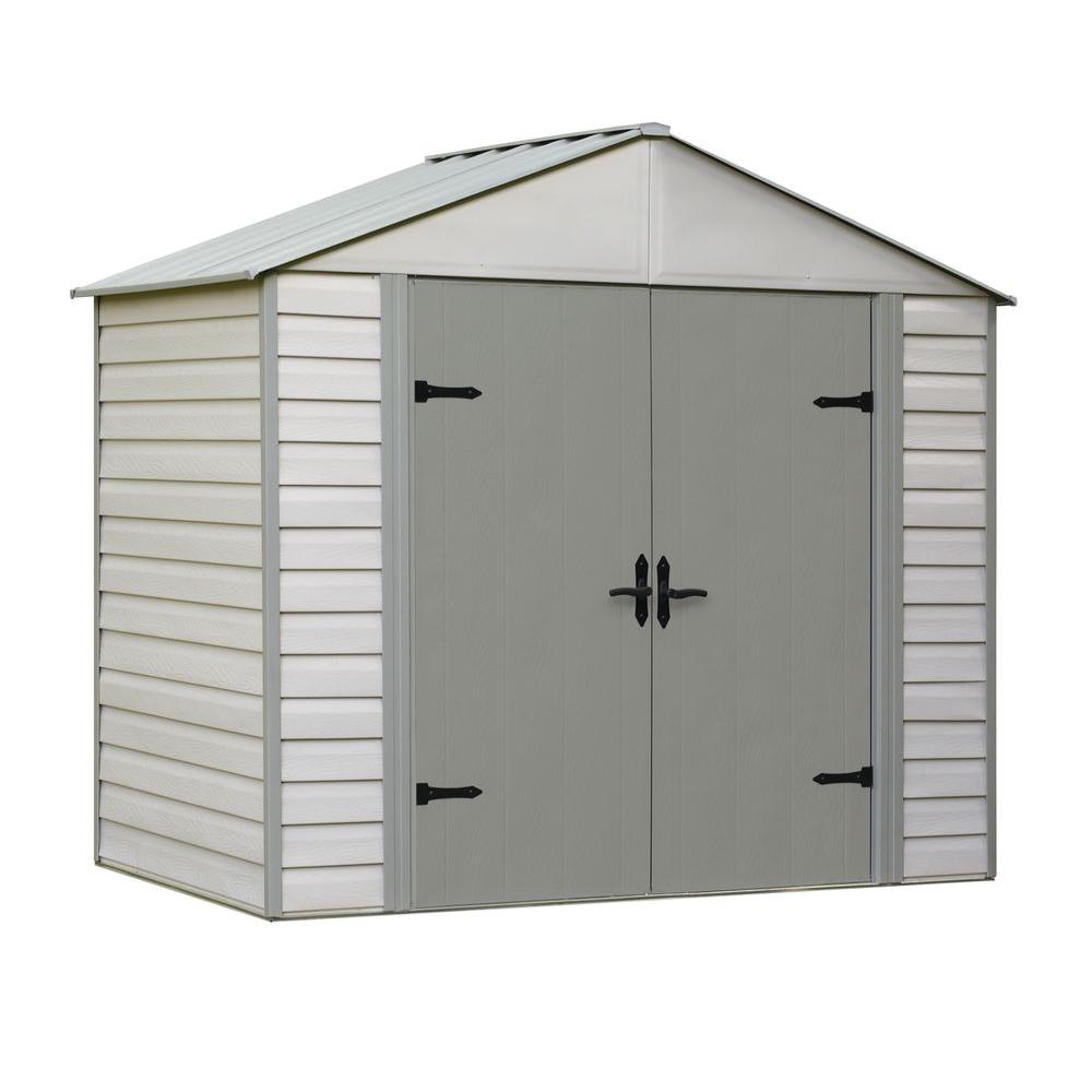 Arrow Viking Series 5 ft. x 8 ft. Vinyl Coated Steel Shed ...