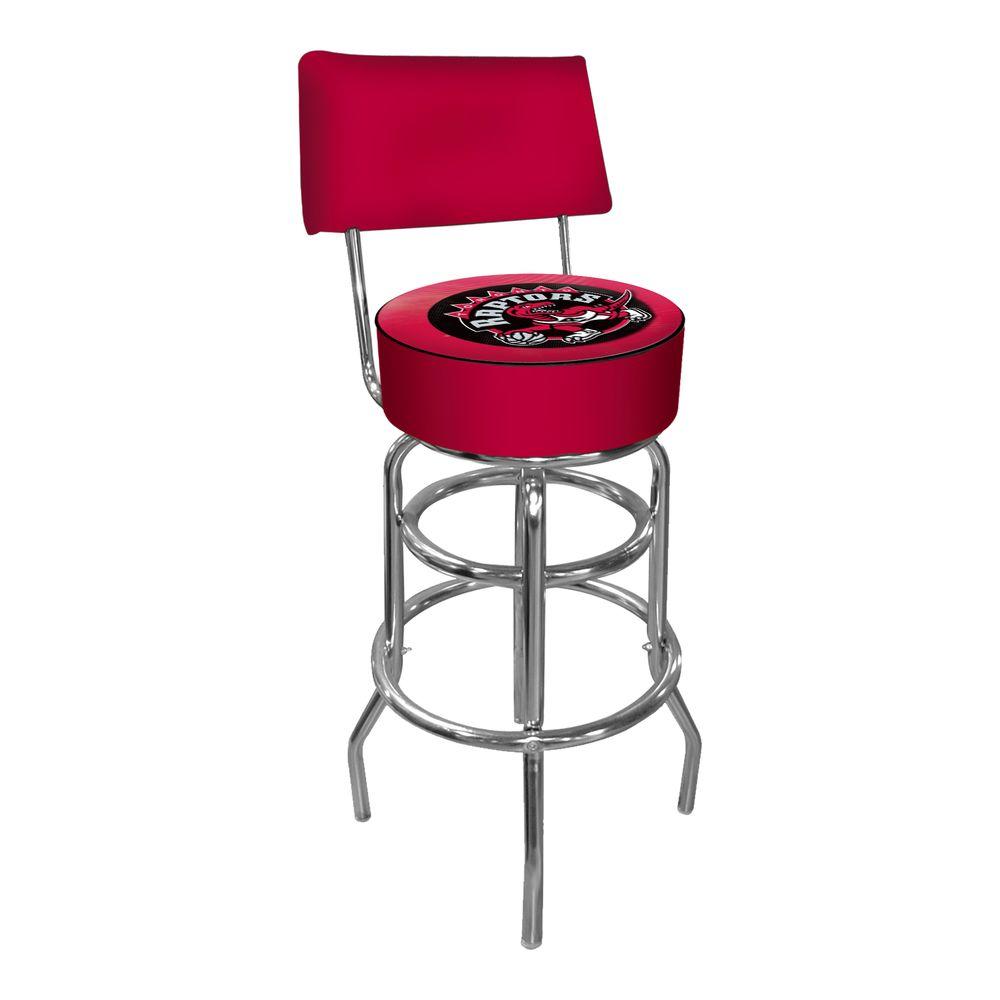 Trademark Toronto Raptors Nba 30 In Chrome Padded Swivel Bar Stool Toronto Raptors Nba 30 In Chrome Padded Swivel Bar Stool