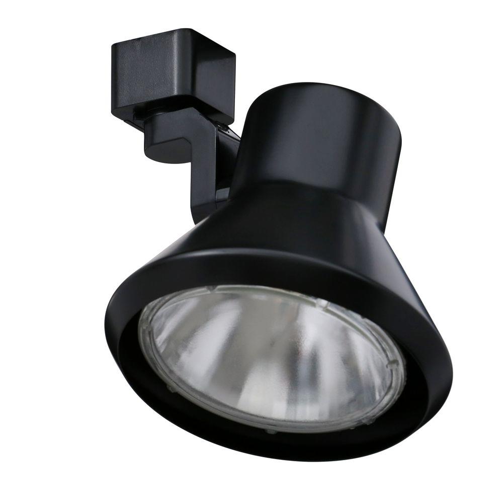 Juno 75 Watt Flare Black Track Lighting Head R552 Bl The Home Depot Juno 75 Watt Flare Black Track Lighting