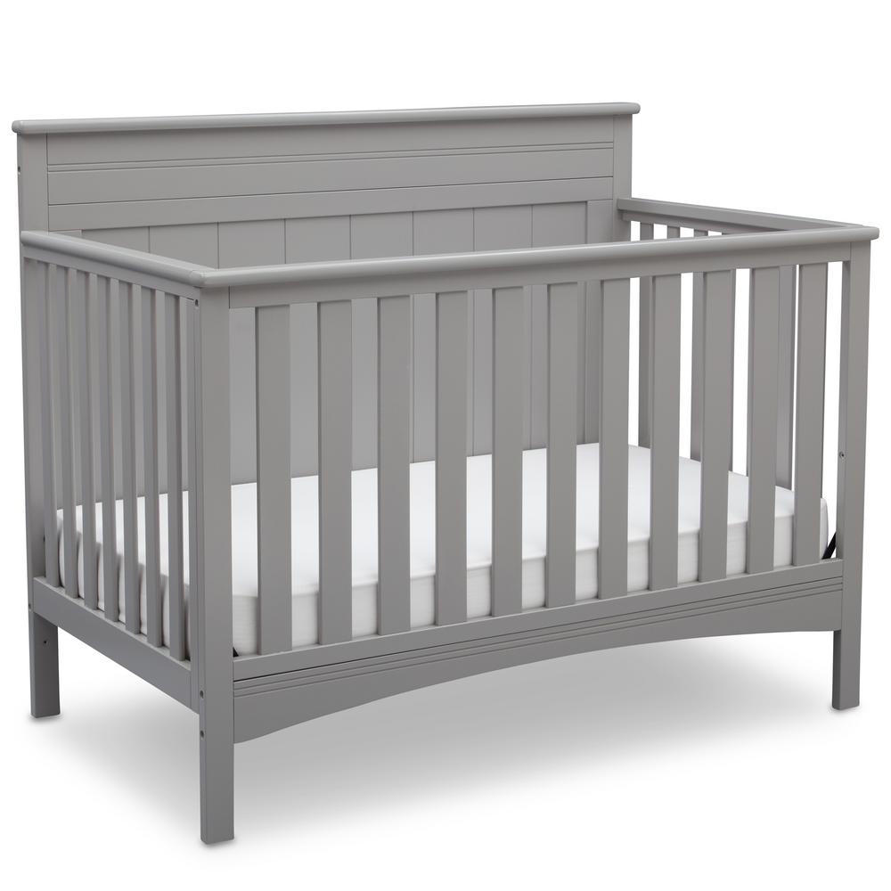 delta children fancy 4-in-1 crib, grey