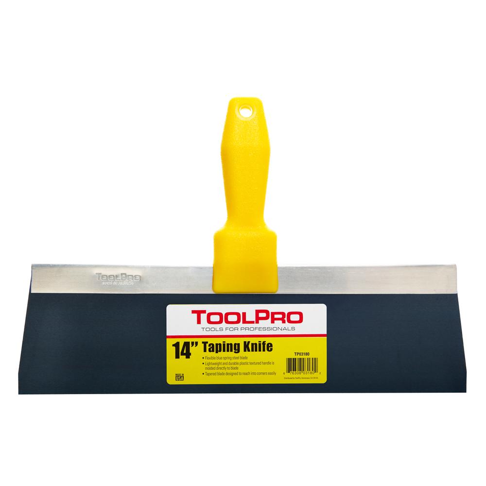 ToolPro 14 in. Blue Steel Taping KnifeTP03180 The Home Depot