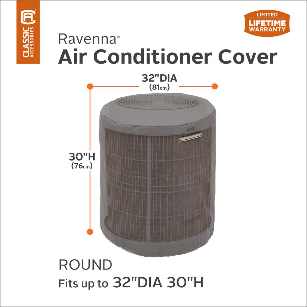 Classic Accessories Ravenna Round Air Conditioner Cover 55 176 015101 Ec The Home Depot