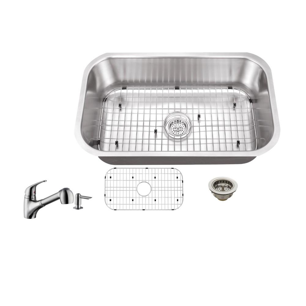 Ipt Sink Company Undermount 30 In 18 Gauge Stainless Steel