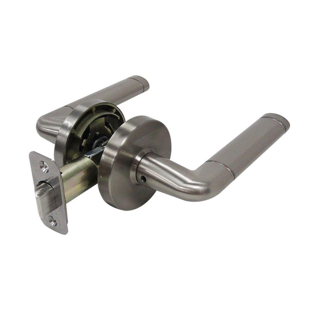 Faultless Dove Satin Nickel Passage Hall Closet Door Lever