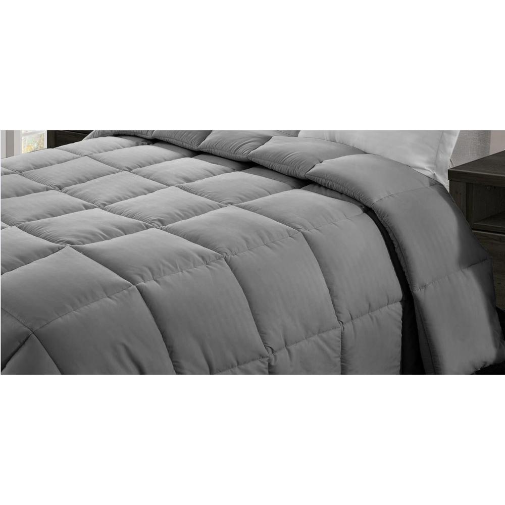 Home Dynamix Jill Dark Gray Solid Queen Comforter Hdmfs 476 The