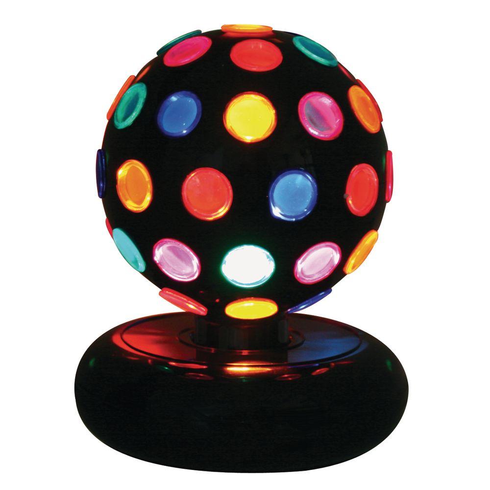 Lumisource 9 in. Black Indoor Table Lamp with Rotating Color ShadeLS