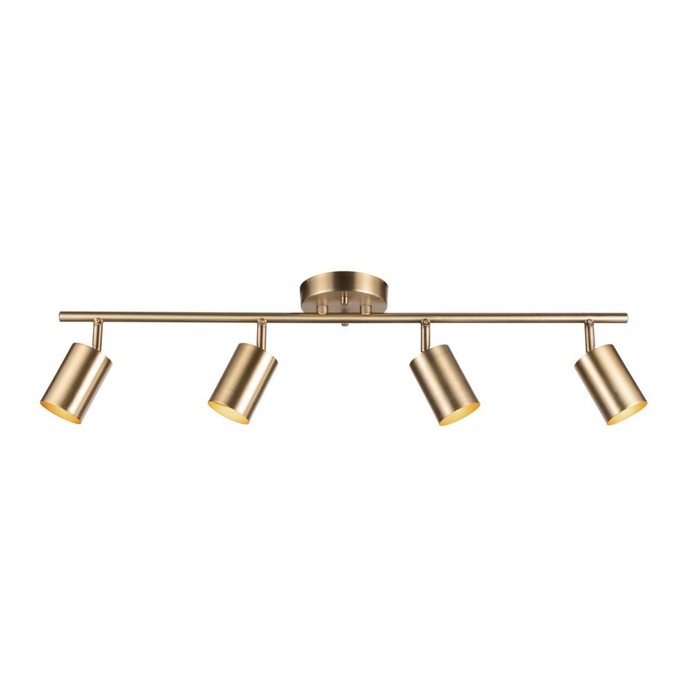 Globe Electric Pratt 30 in. 4Light Matte Brass Track Lighting59822 The Home Depot