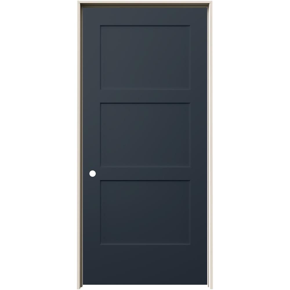 Jeld Wen 36 In X 80 In Birkdale Denim Stain Right Hand Smooth