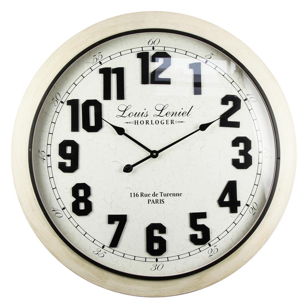 Yosemite Home Decor Louis Leniel Distressed Off White Og Wall Yosemite Home Decor Louis Leniel Distressed Off White Og Wall Clock