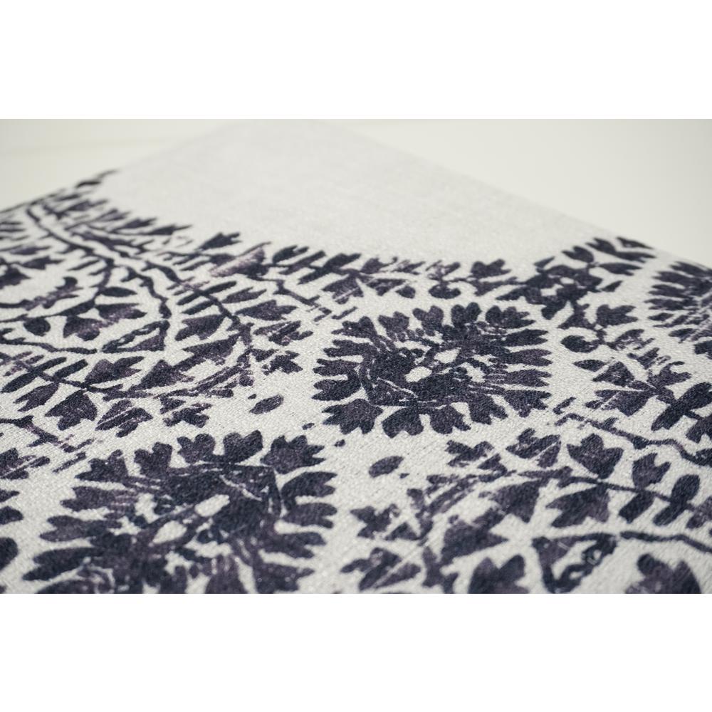 Dainty Home Happy Summer 72 In Navy Damask Print Shower Curtain