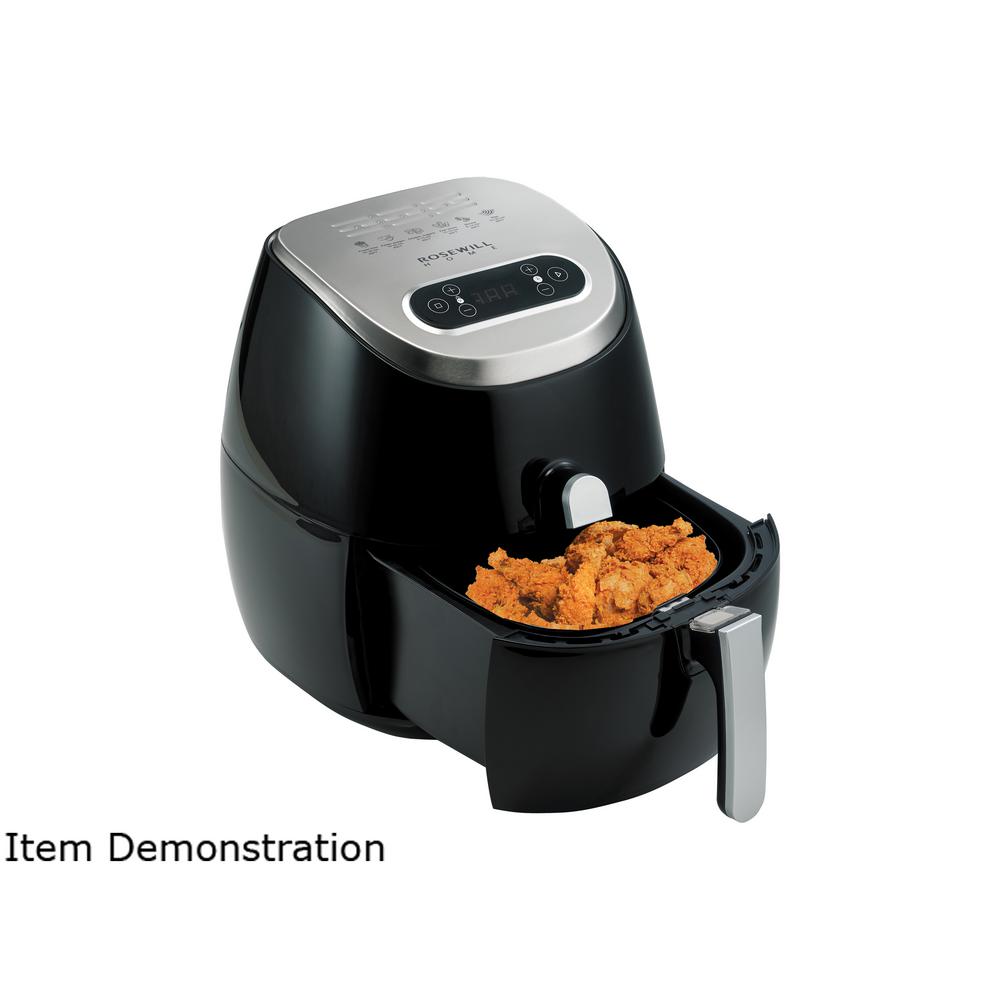 Rosewill Digital 3.7 Qt. Air Fryer With LED Touch Display, 1400-Watt ...