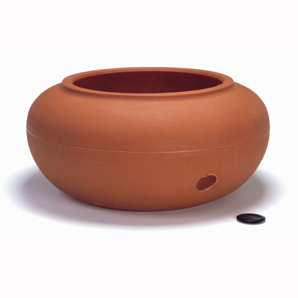 Akro-Mils Garden Hose Pot - Terra Cotta Plastic by Akro-Mils