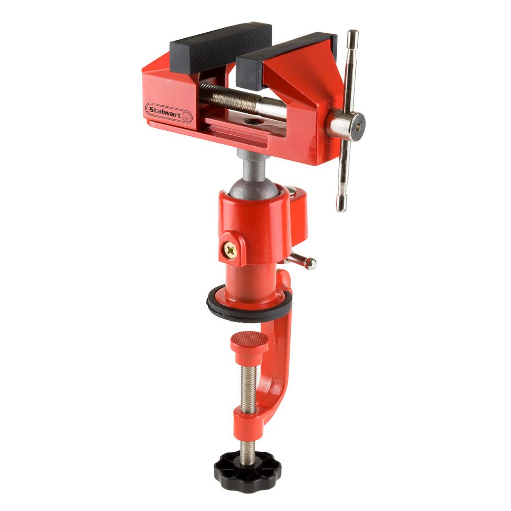 Stalwart 2.25 in. Jaw Universal Table Vise with Swivel Base-M550056