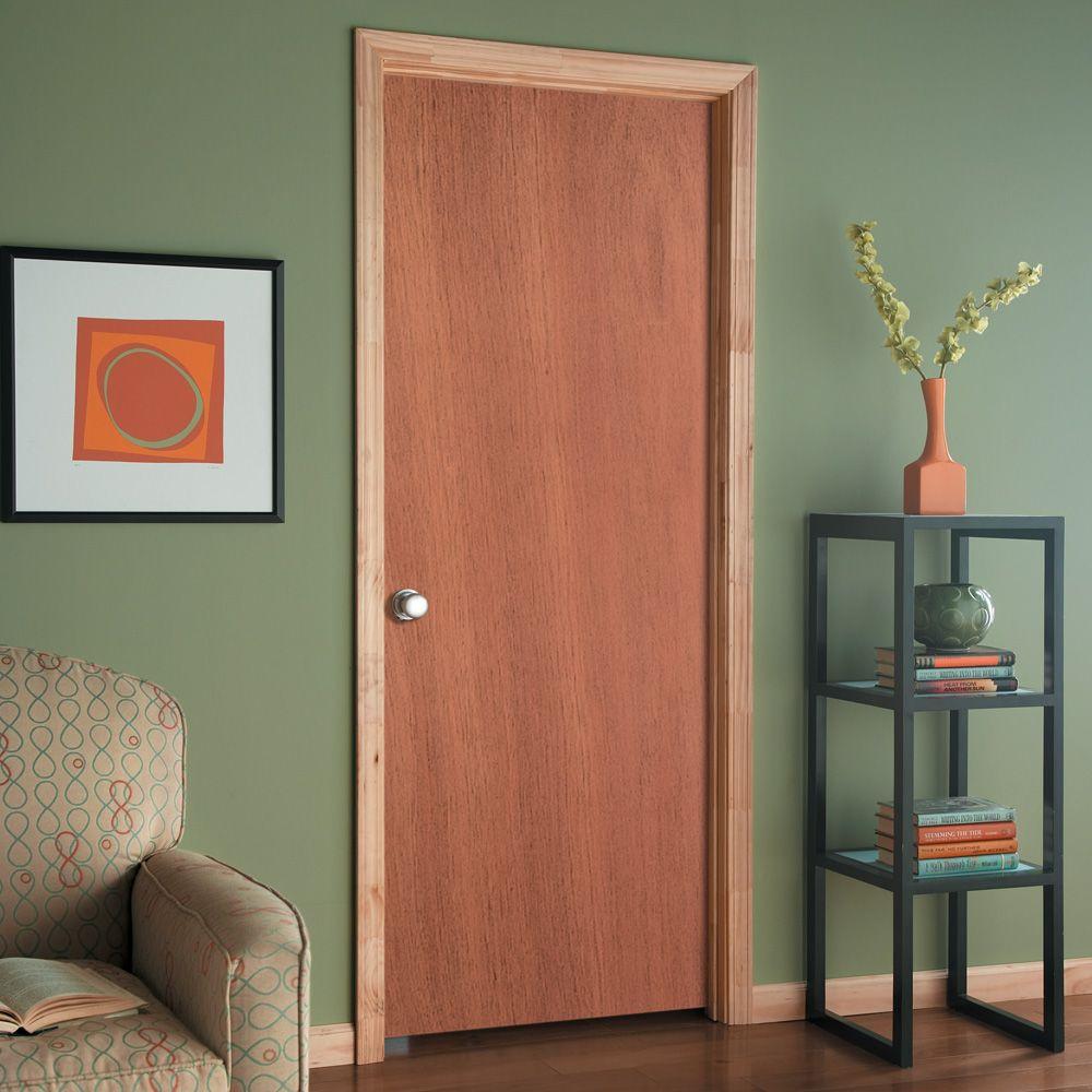 Masonite 36 In X 80 In Flush Hardwood Right Handed Solid Core