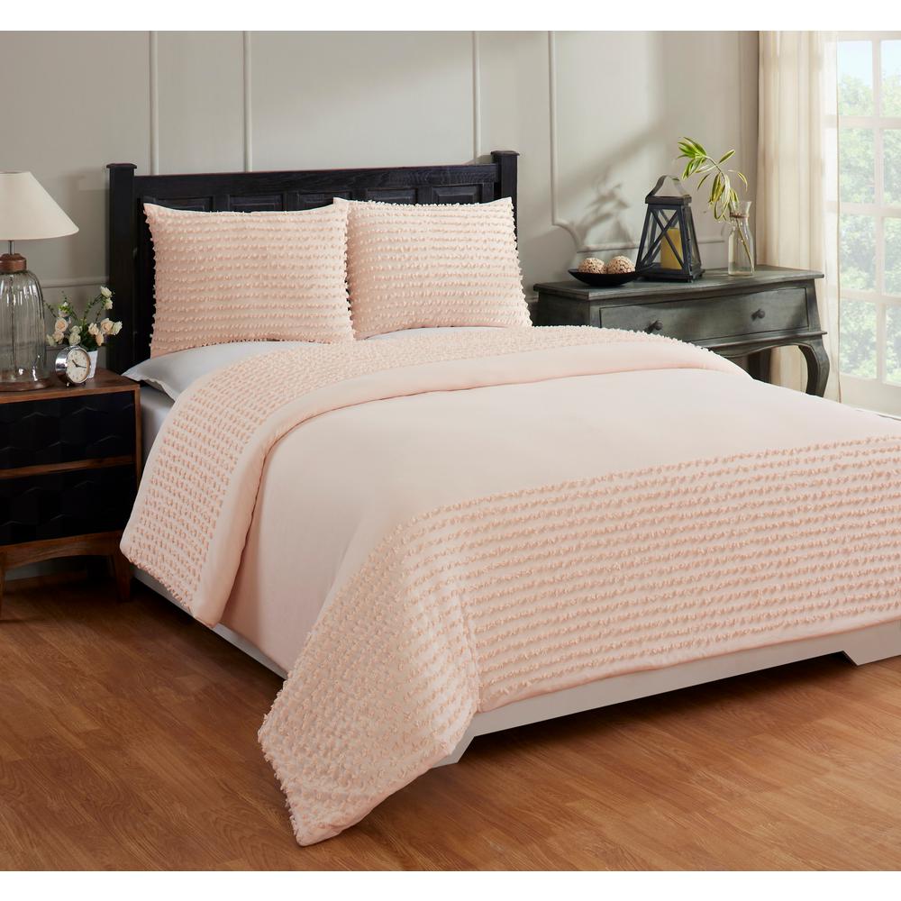 Better Trends Olivia 104 In X 90 In Peach King Comforter With 20