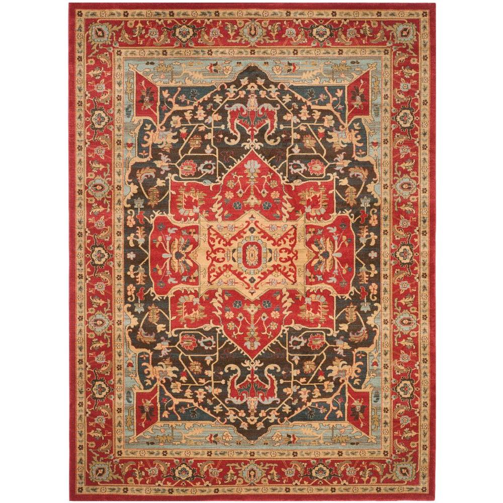 Red 8 X 11 Area Rugs The Home Depot Mahal Red