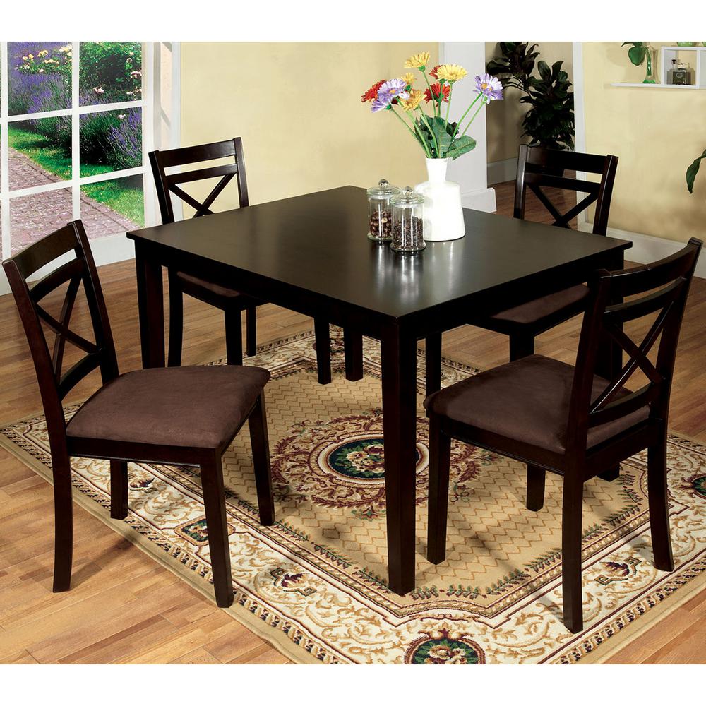 Venetian Worldwide Weston I 5 Piece Espresso Dining Set Cm3400t 5pk Venetian Worldwide Weston I 5 Piece Espresso Dining Set Cm3400t 5pk The Home Depot