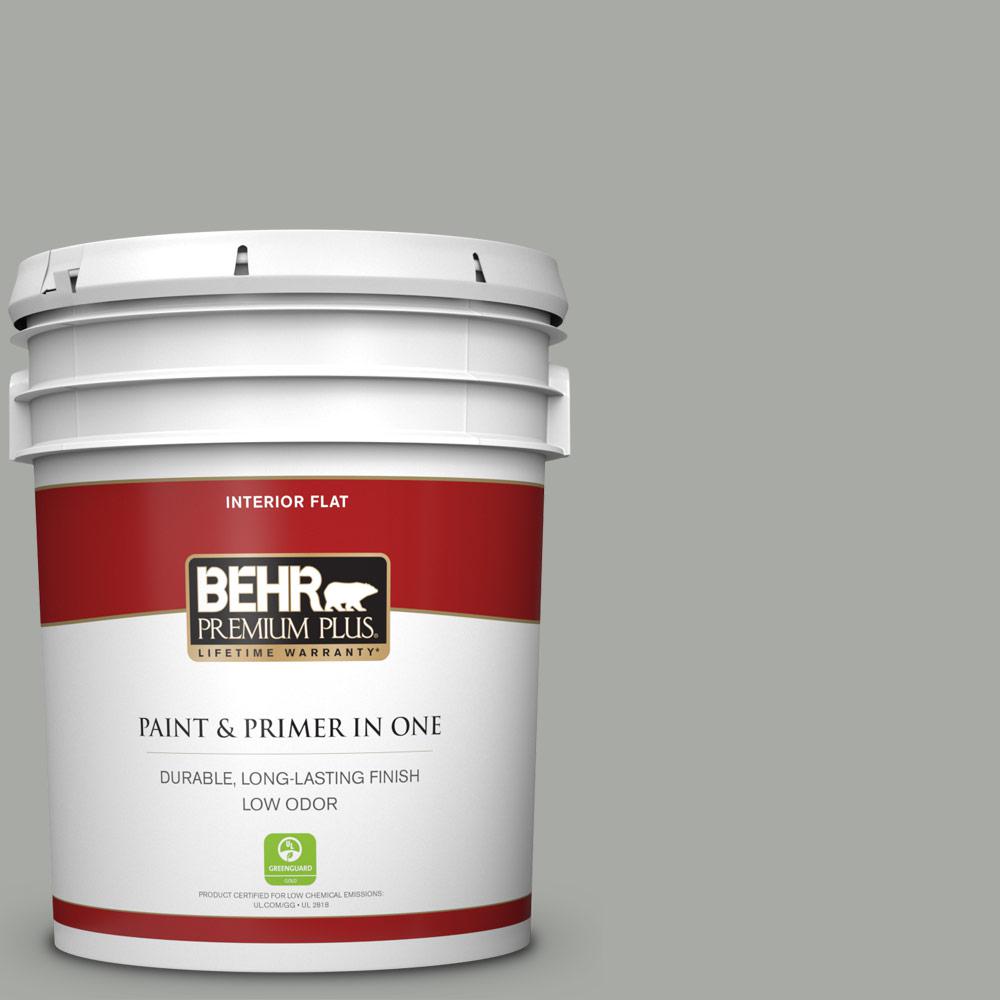 BEHR PREMIUM PLUS 5 gal. #PPU25-15 Flipper Flat Low Odor Interior Paint ...