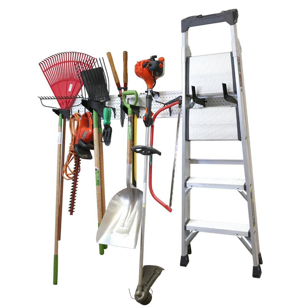 Wall Control 8 in. H x 64 in. W Garage Tool Storage Lawn ...