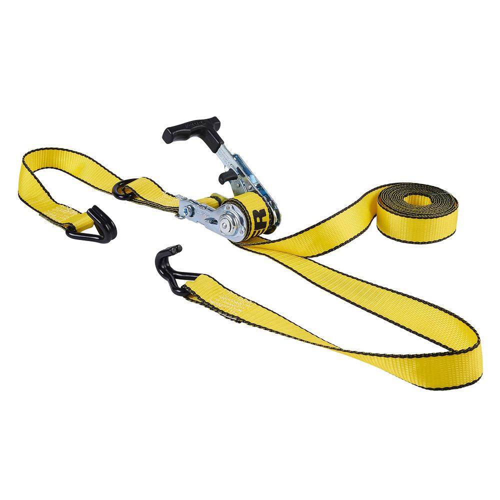 Keeper 1.25 in. x 14 ft. Side Loading Ratchet (2-Pack), Yellow