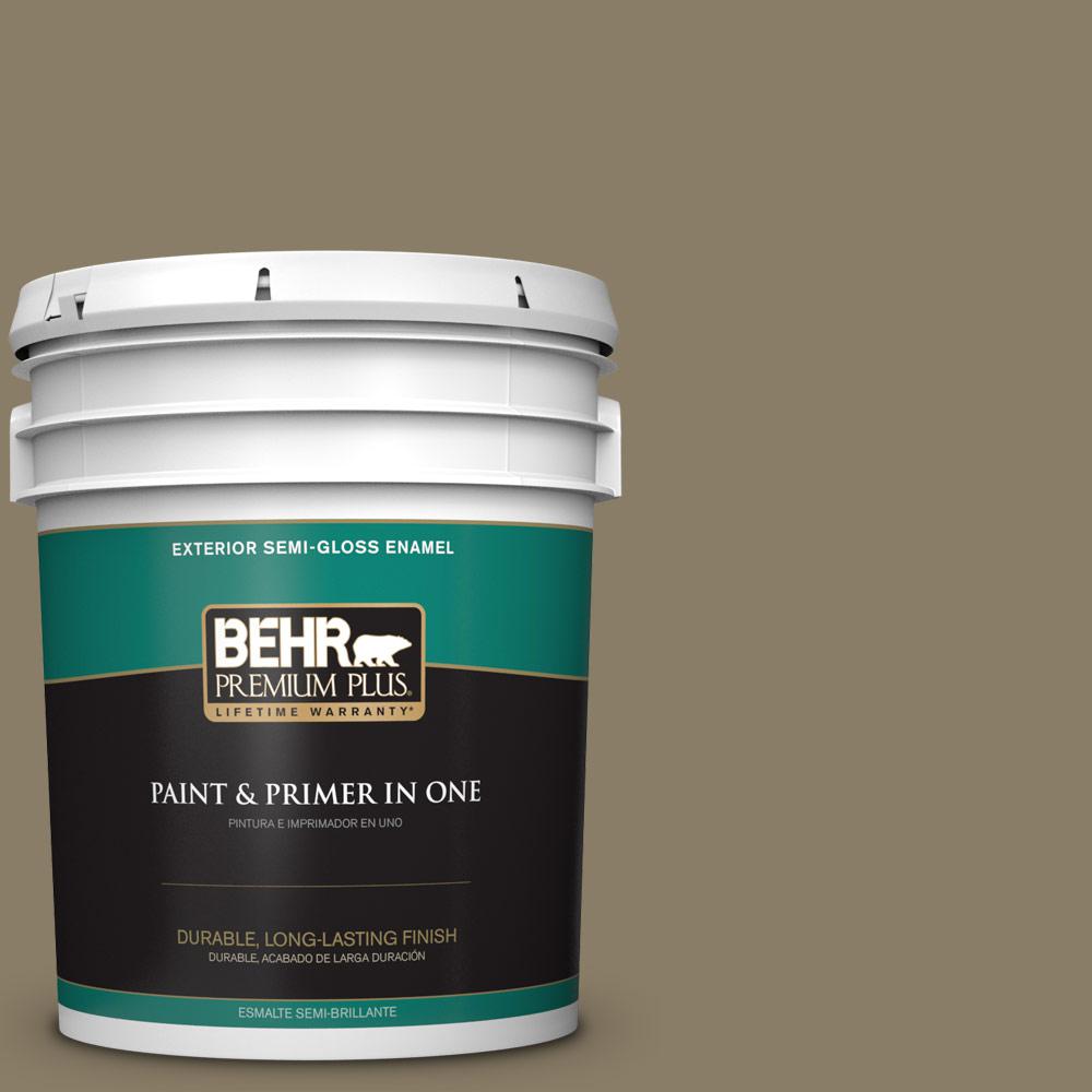 BEHR Premium Plus 5-gal. #N330-6 Lagoon Moss Semi-Gloss Enamel Exterior ...