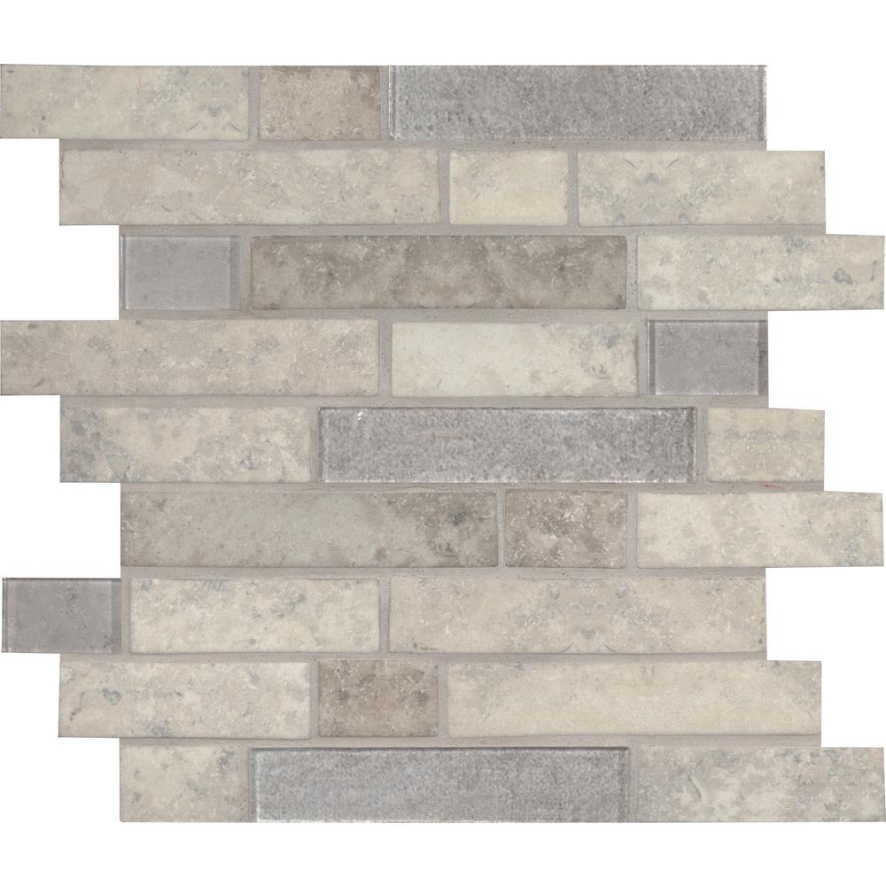 Msi Roman Beige Split Face Peel And Stick 12 In X 12 In X 6mm Travertine Mesh Mounted Mosaic