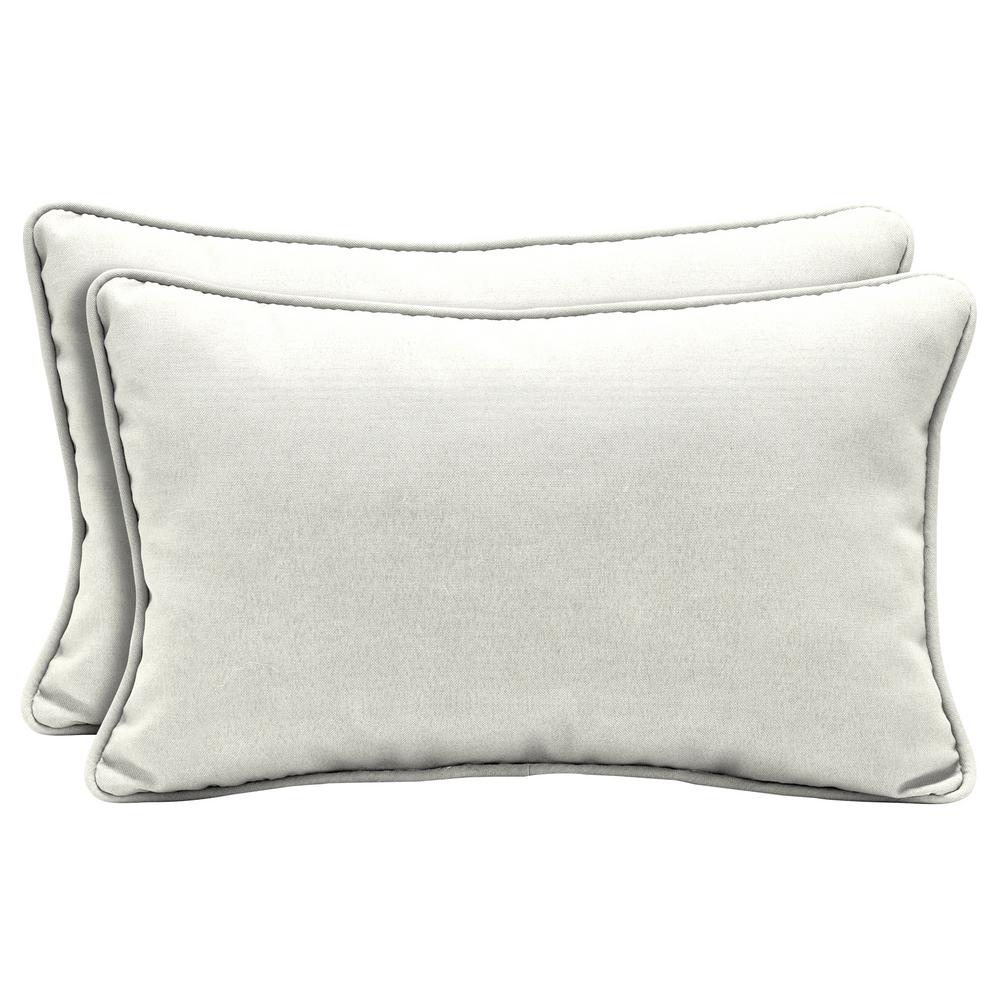 white lumbar pillow