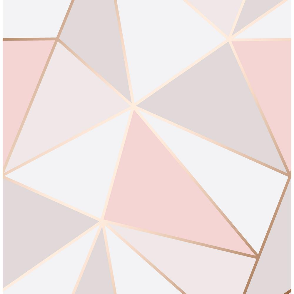 8 In X 10 Arken Rose Gold Geometric Wallpaper Sample 8 In X 10 Arken Rose Gold Geometric Wallpaper Sample
