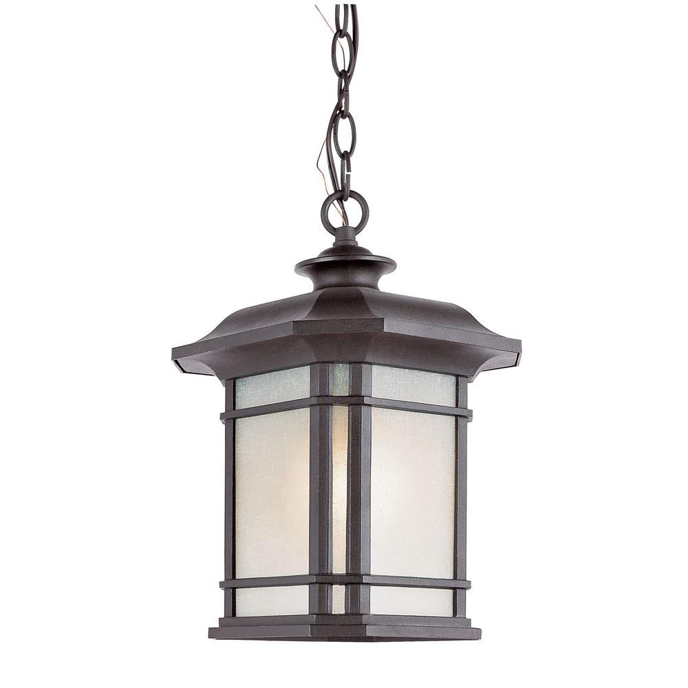 Kenroy Home Greene 1-Light Black Outdoor Lantern-93277BL - The Home Depot