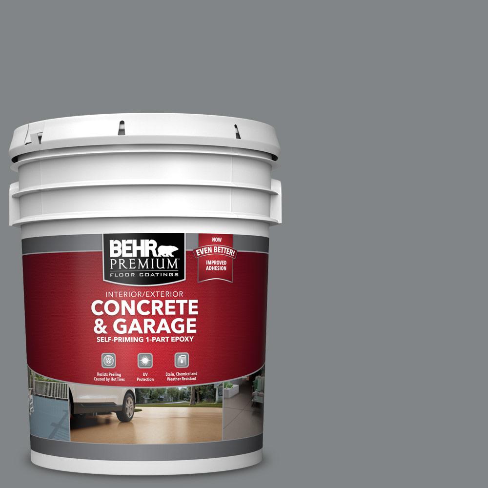 Mildew Resistant Epoxy Paint Garage Floor The Home Depot Pfc 63 Slate Gray 1 Part Epoxy Satin Interior