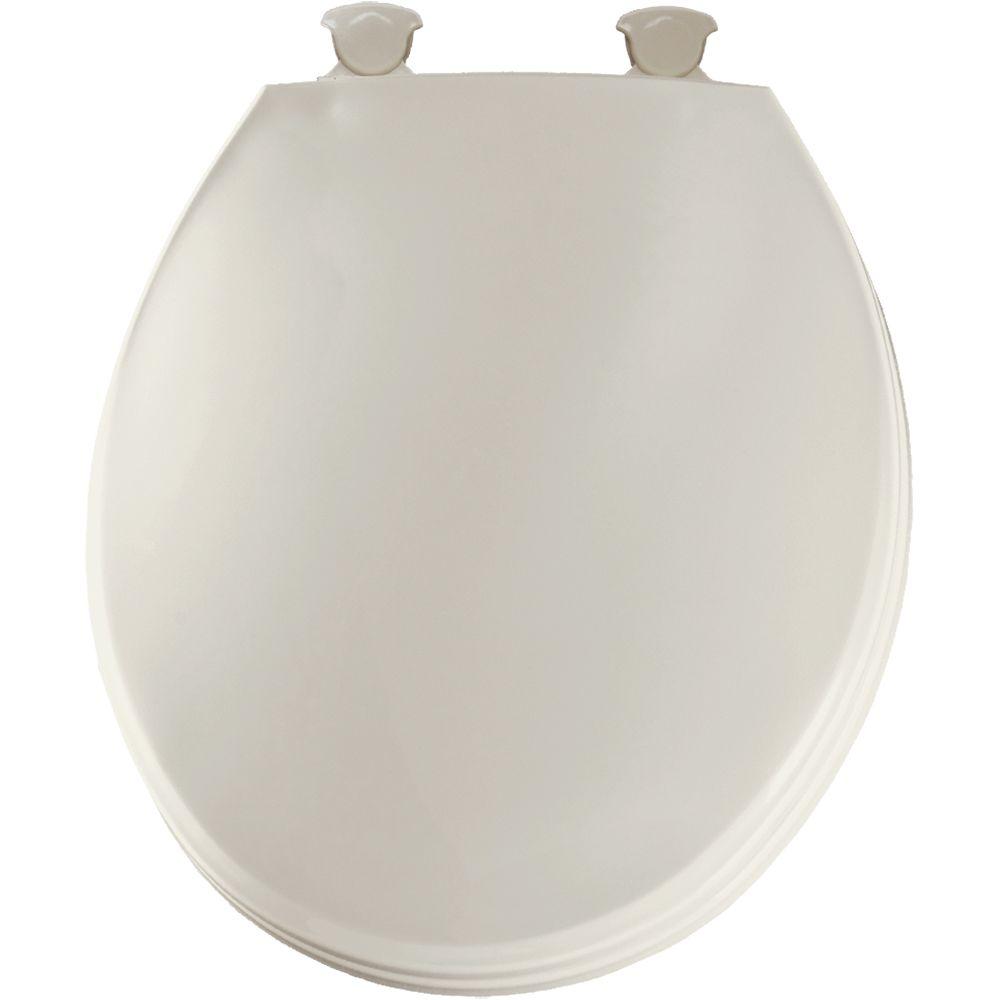 Church Round Closed Front Toilet Seat in Biscuit3EC 346 The Home Depot