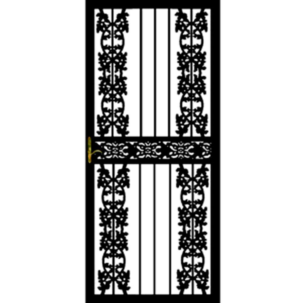 Grisham 36 In X 80 In 116 Series Black Hampshire Hinge Right