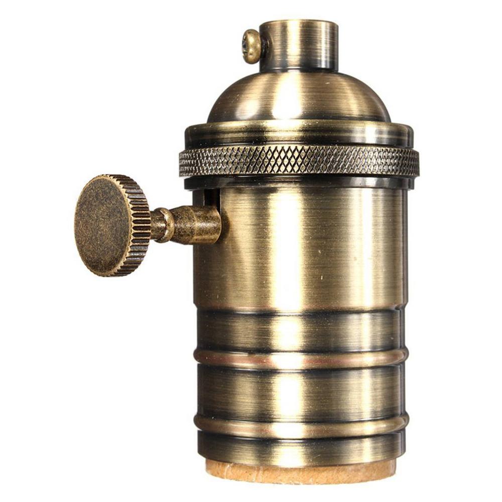 Limited Warranty Lamp Holders Parts Lamps The Home Depot E26 Standard Base Solid Brass Light Socket Vintage Edison Pendant Lamp Holder