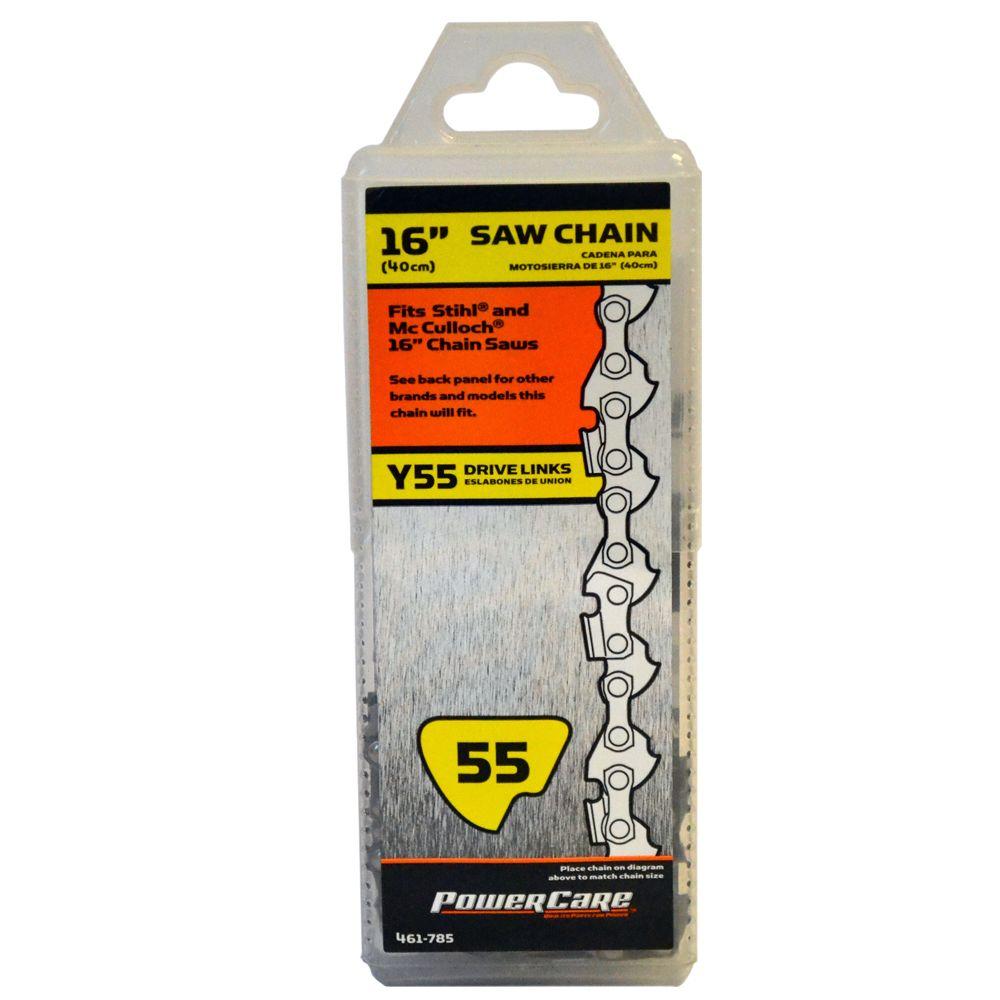Care 16 In Y55 Semi Chisel Chainsaw Chain Cl 15055pc2 The Y55 Semi Chisel Chainsaw Chain