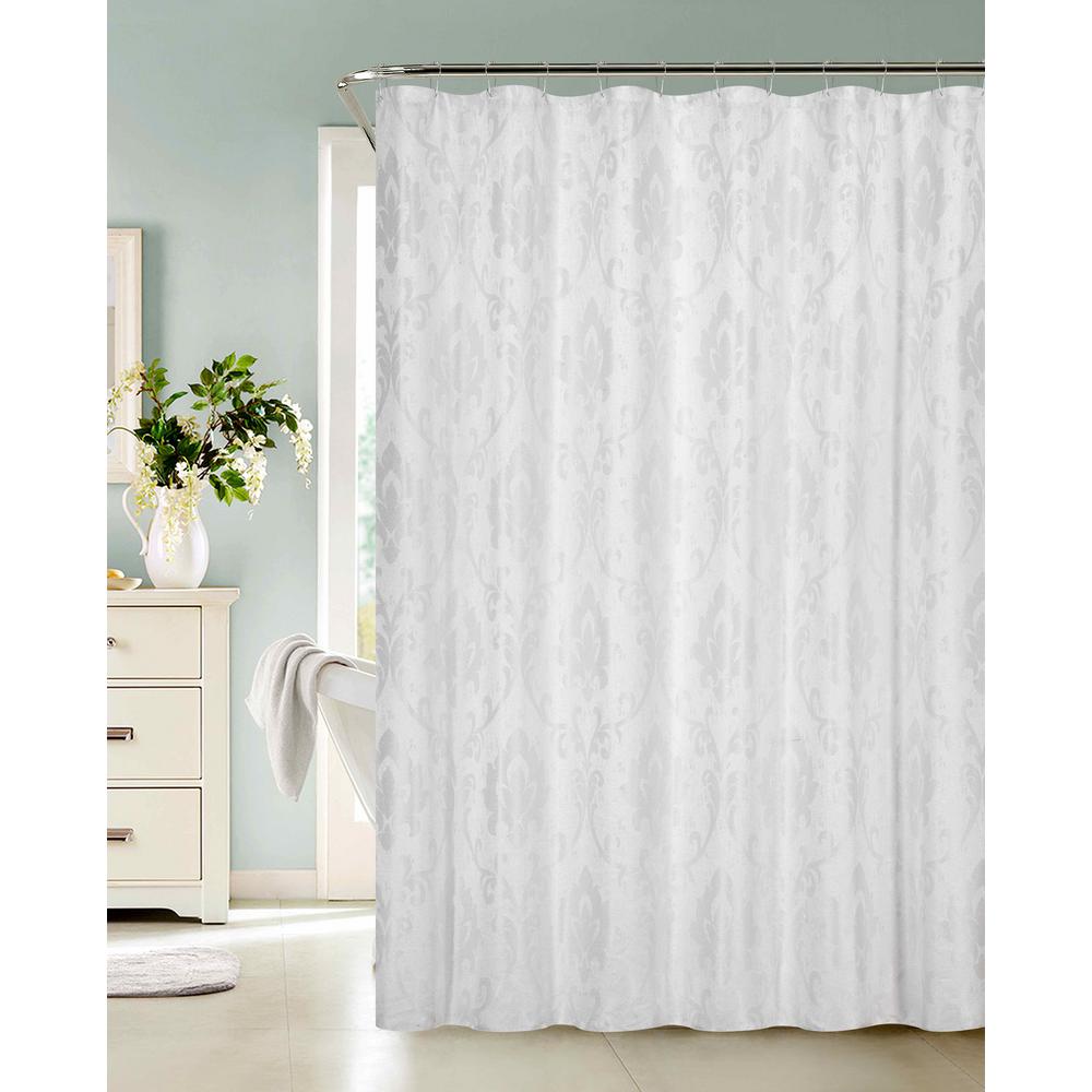 Damask Shower Curtains Shower Accessories The Home Depot