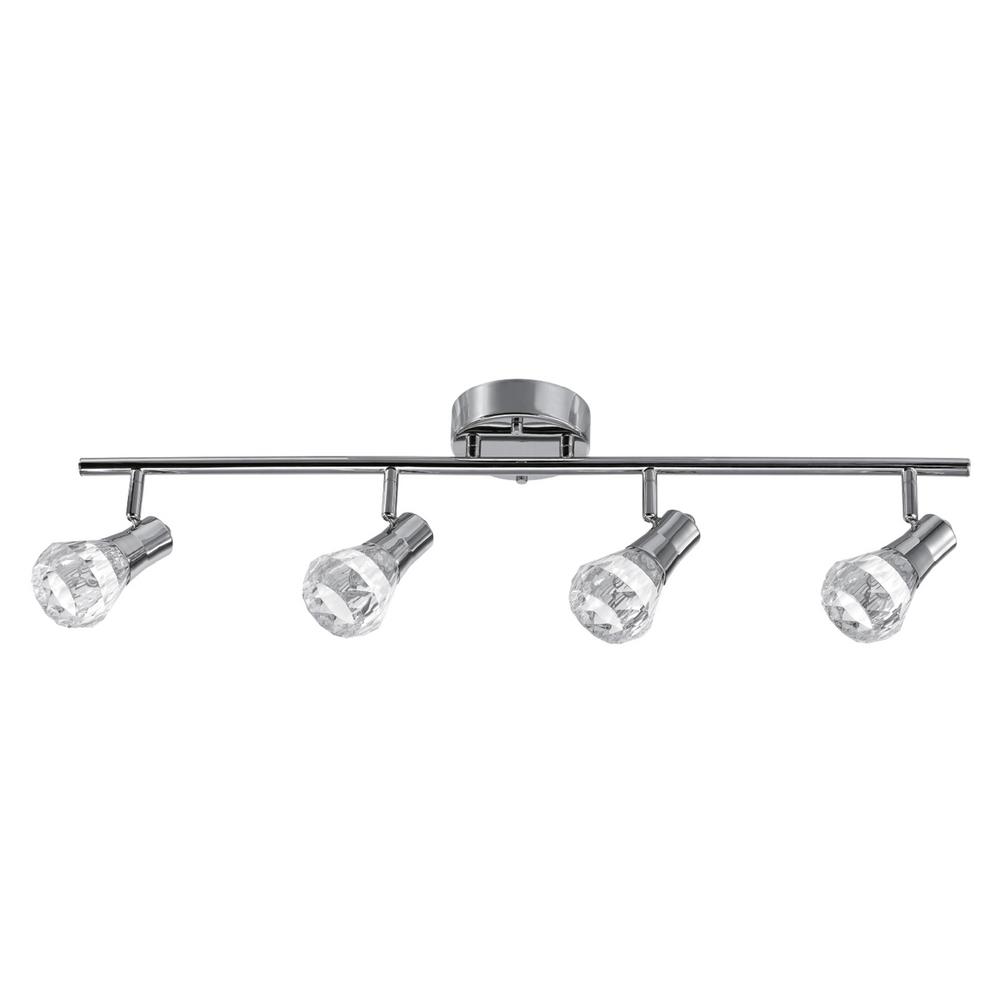 Globe Electric Mia 2 5 Ft 4 Light Chrome Integrated Led Track 2 5 Ft 4 Light Chrome Integrated Led