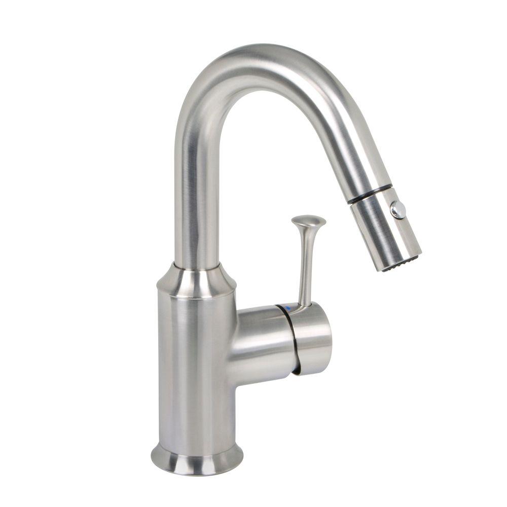 American Standard Pekoe Single Handle Pull Down Sprayer Bar Faucet In Stainless Steel