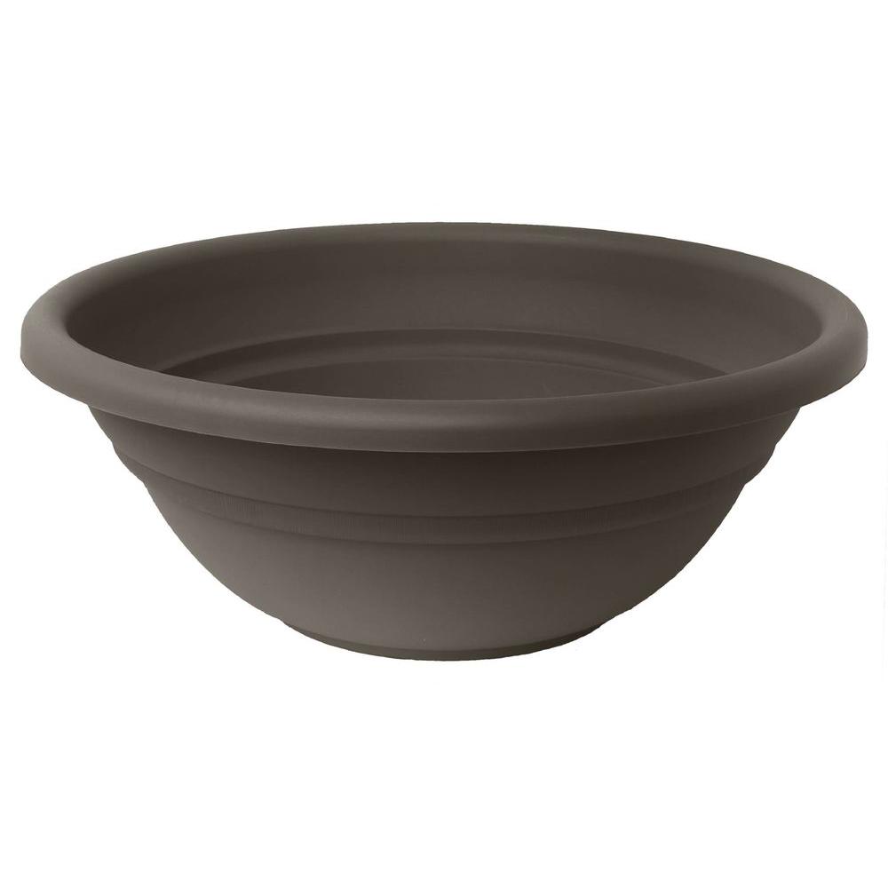 Extra Large Planters Garden Center The Home Depot 24 X 9 Peppercorn Milano Plastic Plant Bowl Planter