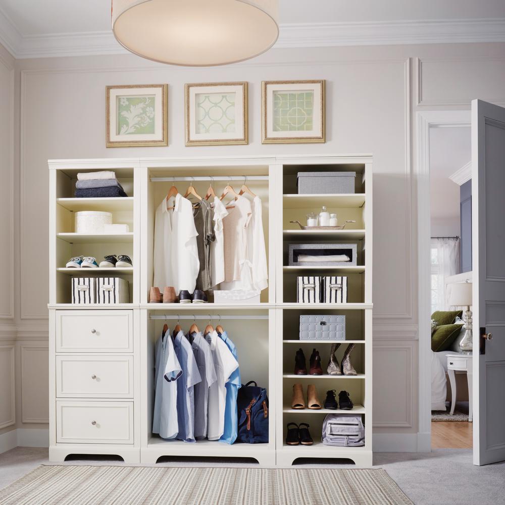 Homestyles Naples 20 In D X 36 In W X 82 In H White Wood Wall