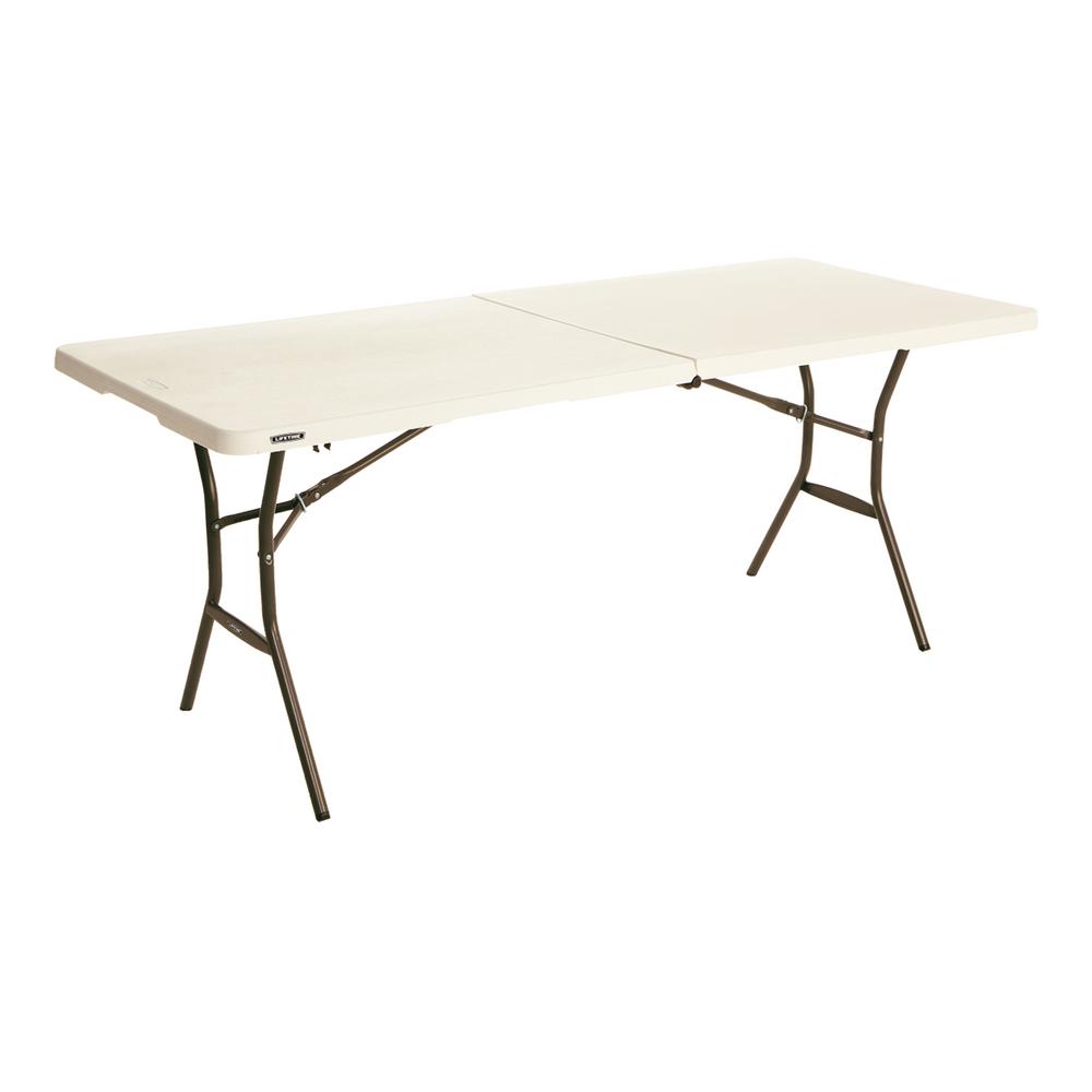Lifetime 6 Ft Fold In Half Table Almond 80454 The Home Depot - Lifetime 4 Ft Almond Adjustable Height Fold In Half Table Lifetime 6 Ft Fold In Half Table Almond 80454 The Home Depot - Lifetime 4 Ft Almond Adjustable Height Fold In Half Table