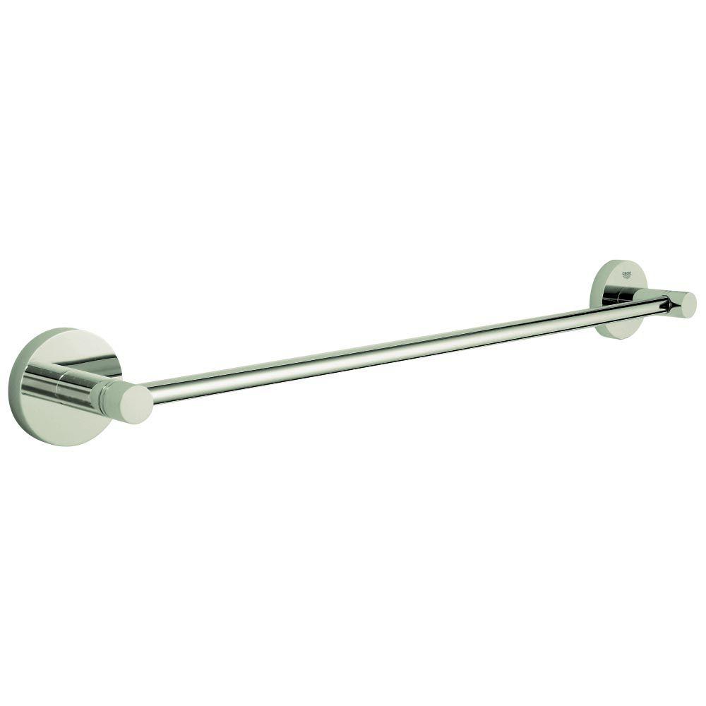 Essentials 18 in. Towel Bar in Brushed Nickel