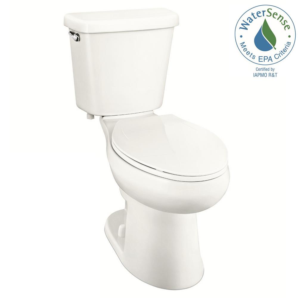 Glacier Bay 2piece 1.0 GPF Single Flush Elongated Toilet in White