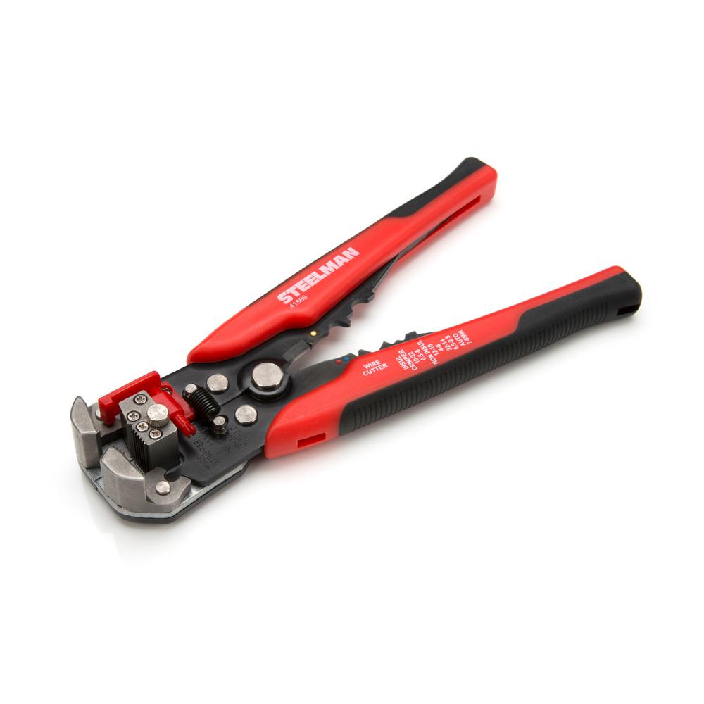 SELF-ADJUSTABLE AUTOMATIC CABLE WIRE CRIMPER CRIMPING TOOL STRIPPERS RED